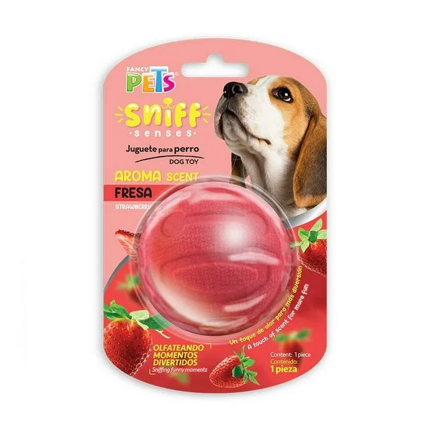 Juguete Pelota C/Aroma Fresa Sniff Fancy Pets