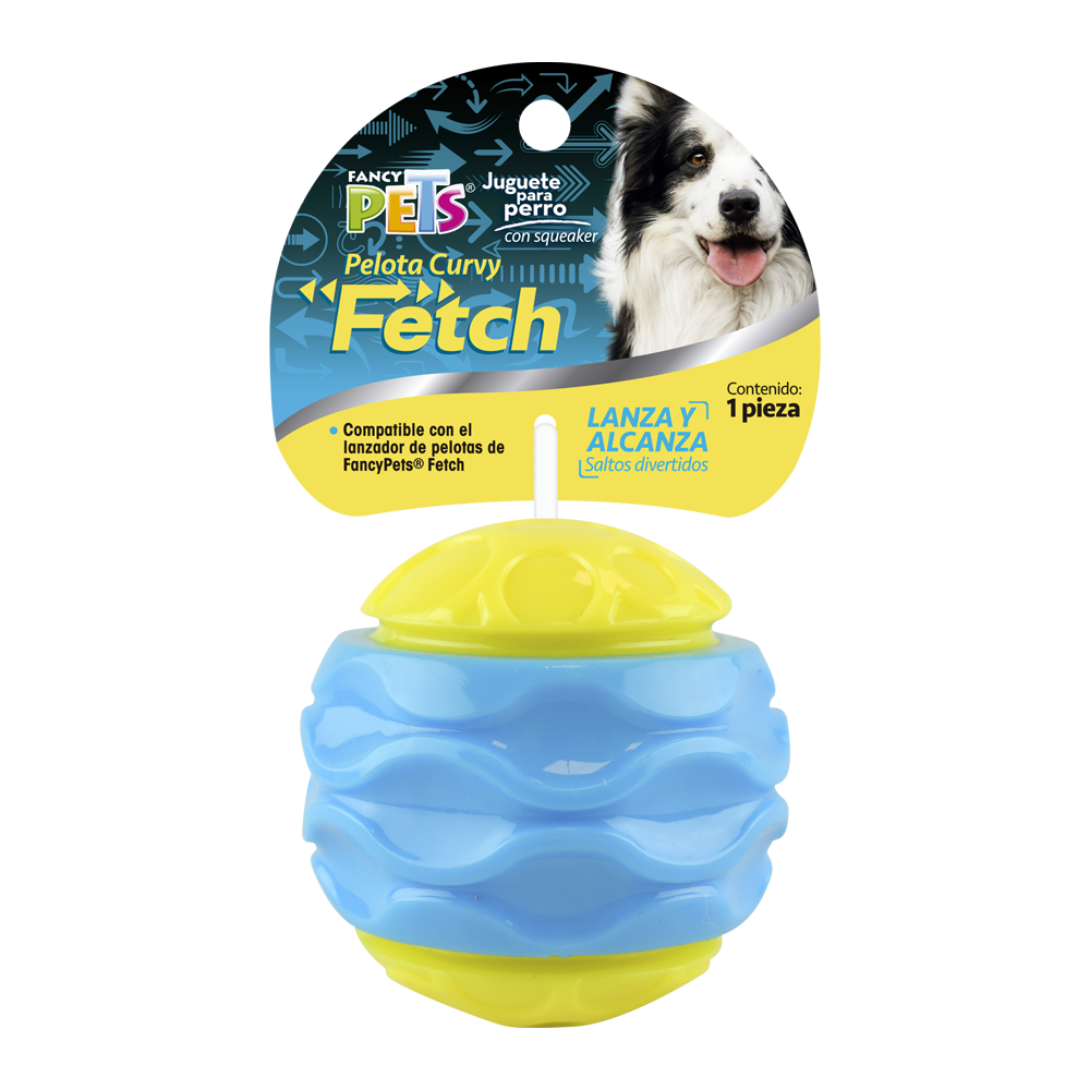 Juguete Pelota Curvy C/Sonido Fetch Fancy Pets