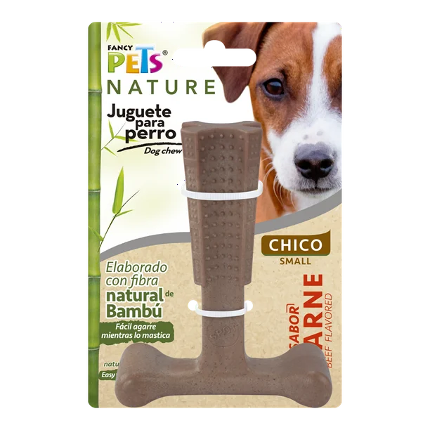 Juguete Hueso Bambu Plus CH Sabor Carne Nature Fancy Pets