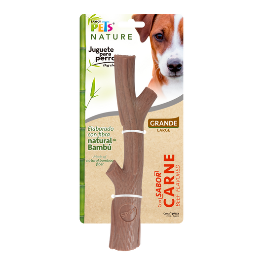Juguete Rama Bambu Plus GDE Sabor Carne Nature Fancy Pets