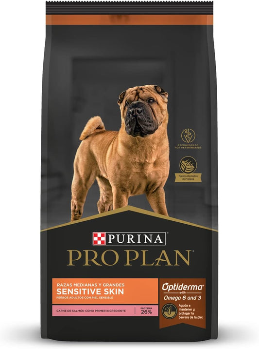 Purina Pro Plan Alimento Seco Sensitive Skin Adulto Razas Medianas y Grandes