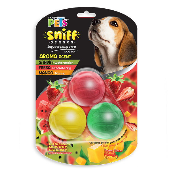 Juguetes 3 Pack de Pelotas C/Aroma Fancy Pets
