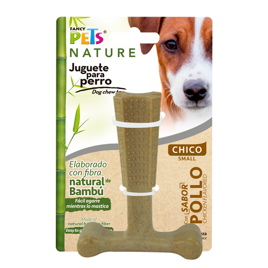 Juguete Hueso Bambu Plus CH Sabor Pollo Nature Fancy Pets