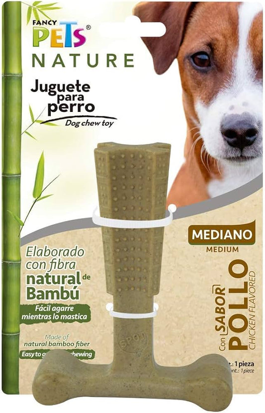 Juguete Hueso Bambu Plus MED Sabor Pollo Nature Fancy Pets