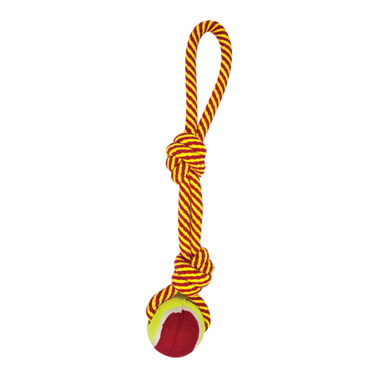 Juguete Jaladera C/Doble Nudo y Pelota Fancy Pets