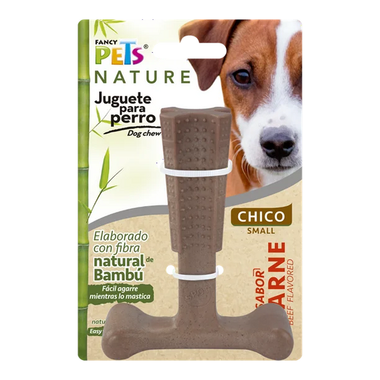 Juguete Hueso Bambu Plus CH Sabor Carne Nature Fancy Pets