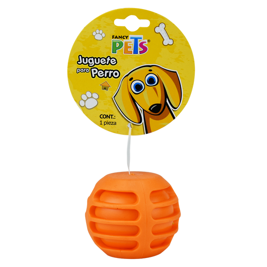 Juguete Pelota Acanalada de Caucho Fancy Pets